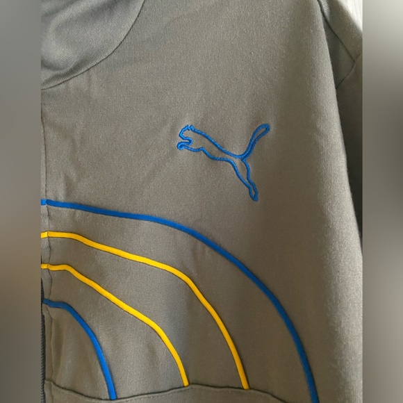 Men’s Puma Gray Lightweight Jacket - Great for casual or gym attire. - Picture 3 of 8